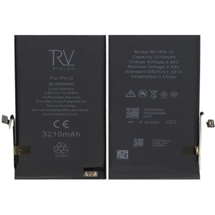 iPhone 12 Batteri 2815mAh Rvelon- G-SP.se