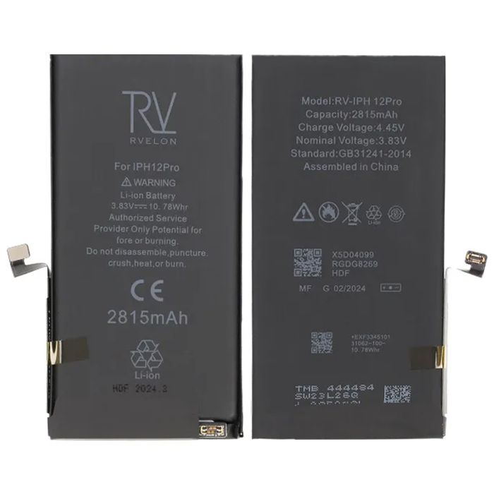 iPhone 12 Pro Batteri 2815mAh Rvelon- G-SP.se
