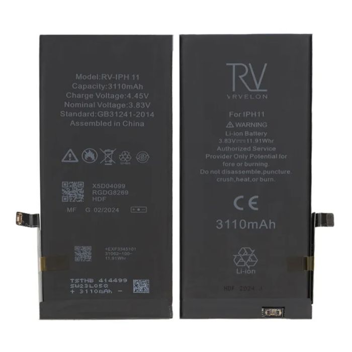 iPhone 11 Batteri 3110mAh Rvelon- G-SP.se