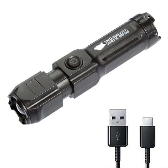 Uppladdningsbar USB Ficklampa Vattentät - 100000 Lumen