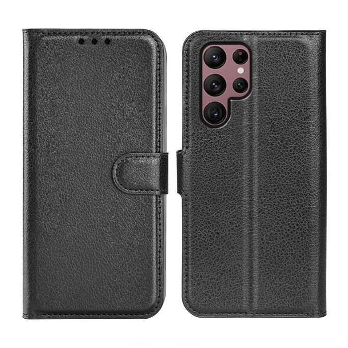 Samsung Galaxy S23 Ultra Plånboksfodral med Stativ - Svart- G-SP.se