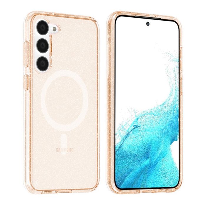 Samsung Galaxy S23 Plus Mobilskal Glitter Magsafe - Guld- G-SP.se