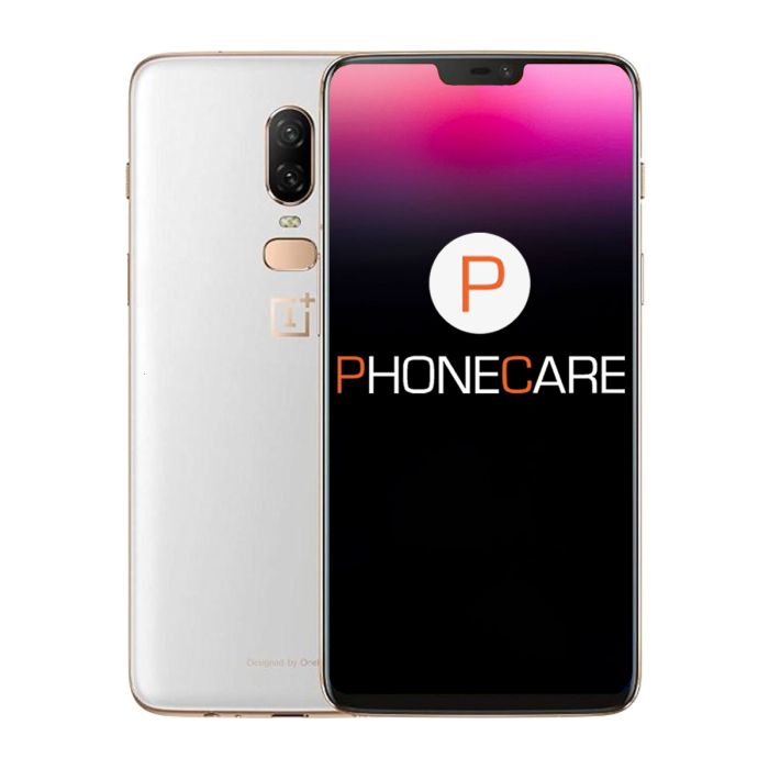 Begagnad OnePlus 6 128GB Silk white - Använt skick- G-SP.se