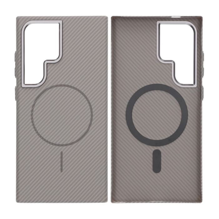 Samsung Galaxy S24 Ultra Mobilskal Carbonmönstrad - Grå- G-SP.se