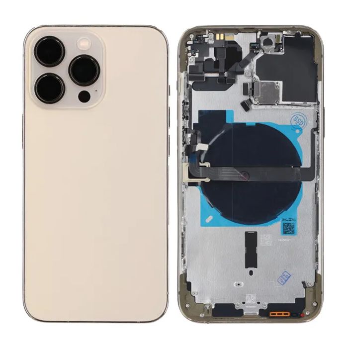 iPhone 13 Pro Max Baksida med Komplett Ram OEM - Guld- G-SP.se