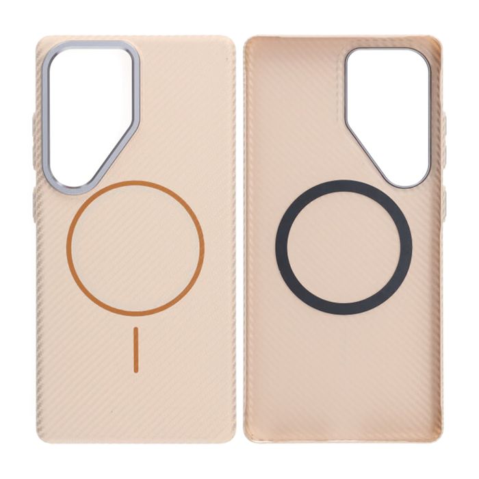 Samsung Galaxy S25 Ultra Mobilskal Carbonmönstrad - Guld- G-SP.se