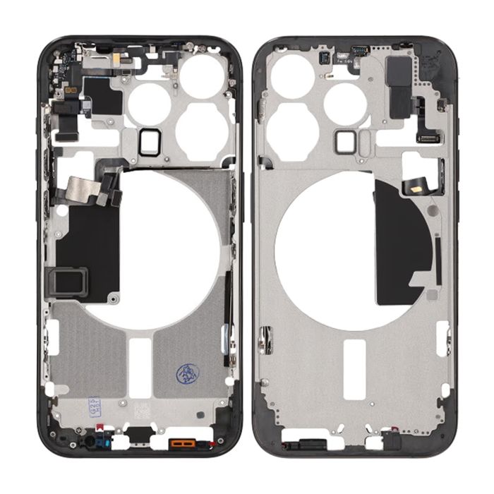 iPhone 15 Pro Mittenram med smådelar OEM - Titansvart- G-SP.se