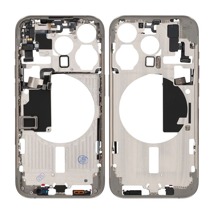 iPhone 15 Pro Mittenram med smådelar OEM - Naturlig Titan
