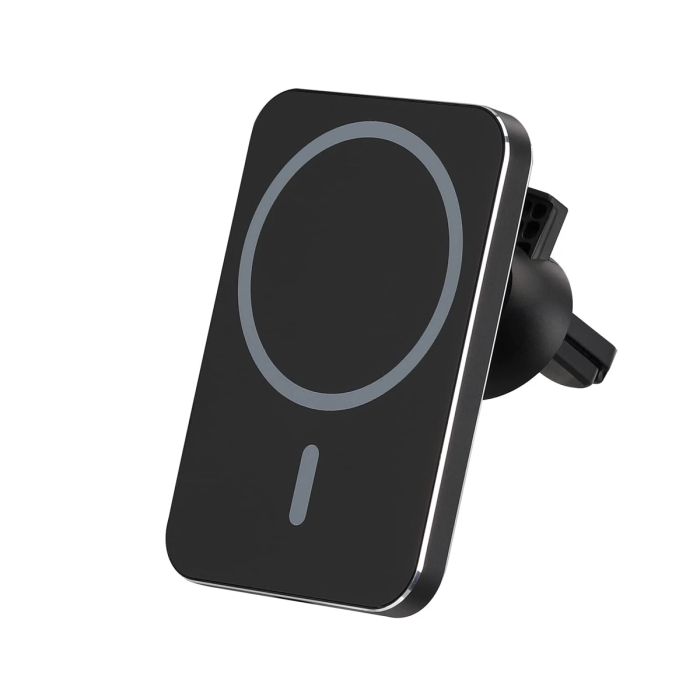 Magnetisk Bilhållare med Trådlös laddning 15W - Svart- G-SP.se