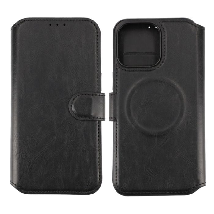 iPhone 15 Pro Max Plånboksfodral med Magsafe Rvelon - Svart- G-SP.se