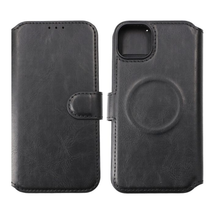 iPhone 15 Plus Plånboksfodral med Magsafe Rvelon - Svart- G-SP.se