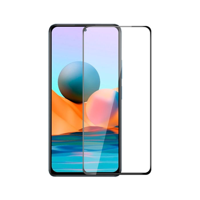 Skärmskydd Xiaomi Redmi Note 10S - 3D Härdat Glas Svart (miljö)- G-SP.se