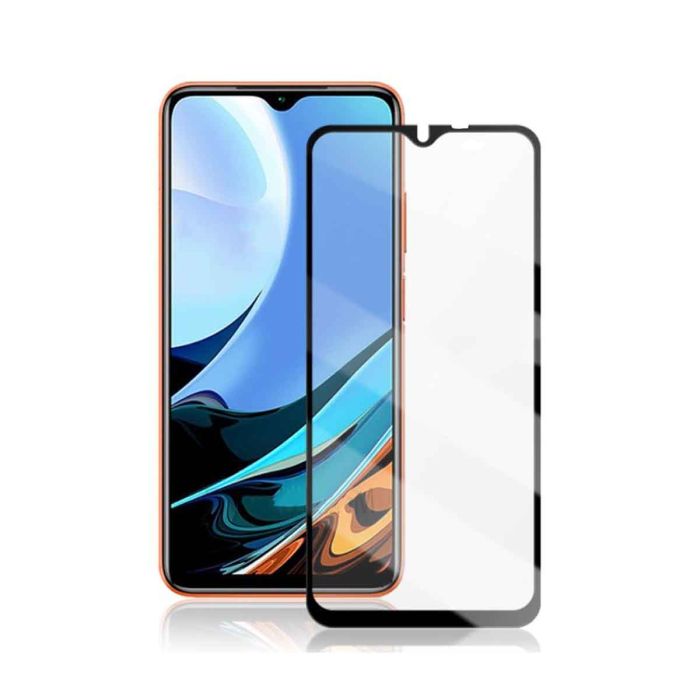Skärmskydd Xiaomi Redmi 9T - 3D Härdat Glas Svart (miljö)- G-SP.se