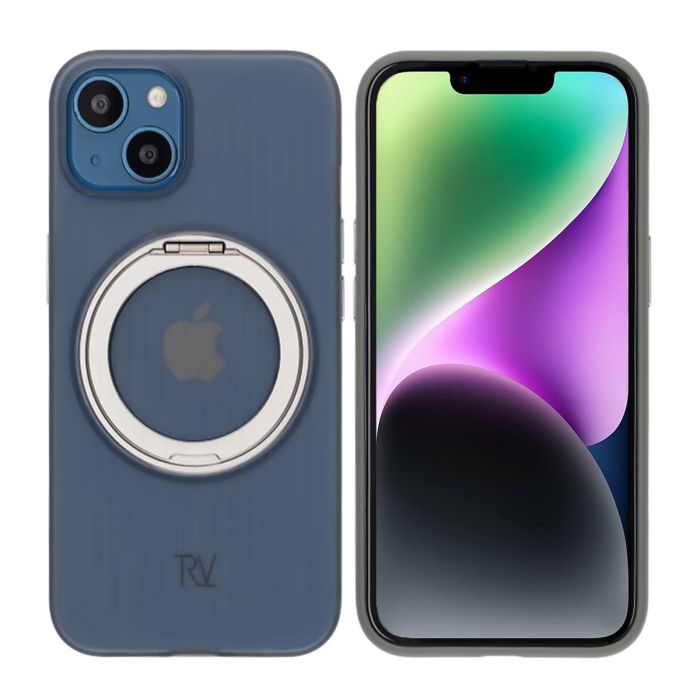 iPhone 13/14 Rvelon Skal Roterande Magnet Stativ - Grå- G-SP.se