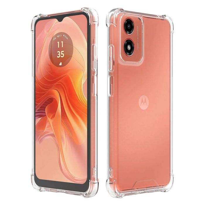 Motorola Moto E14/G24/G04 Mobilskal Stöttåligt - Transparent- G-SP.se