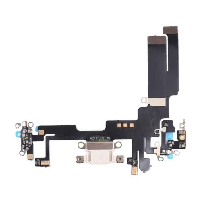 iPhone 14 Laddkontakt med Flexkabel Original - Vit- G-SP.se