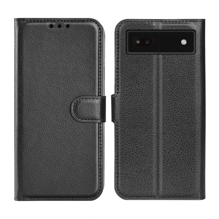 Google Pixel 6A Plånboksfodral med Stativ - Svart- G-SP.se