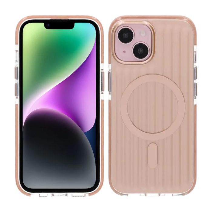 Mönstrat TPU Skal med Magsafe till iPhone 13/14/15 - Guld- G-SP.se