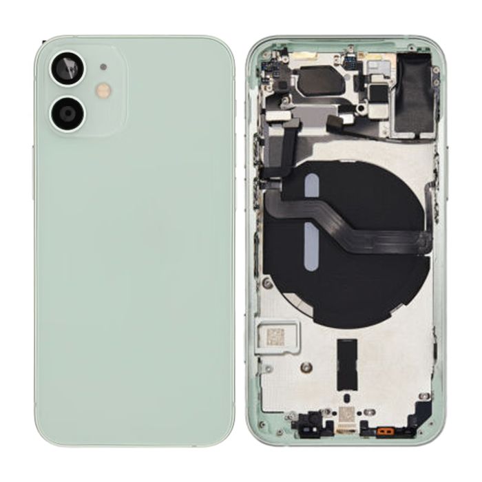 iPhone 12 Mini Baksida Komplett Med Smådelar - Grön- G-SP.se
