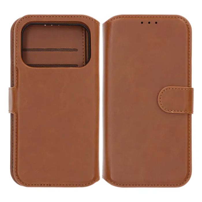 Rvelon Plånboksfodral Magnet för iPhone 17 Pro Max - Brun- G-SP.se