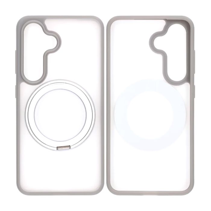 Samsung Galaxy S25 Plus Mobilskal med Magsafe Stativ - Grå- G-SP.se