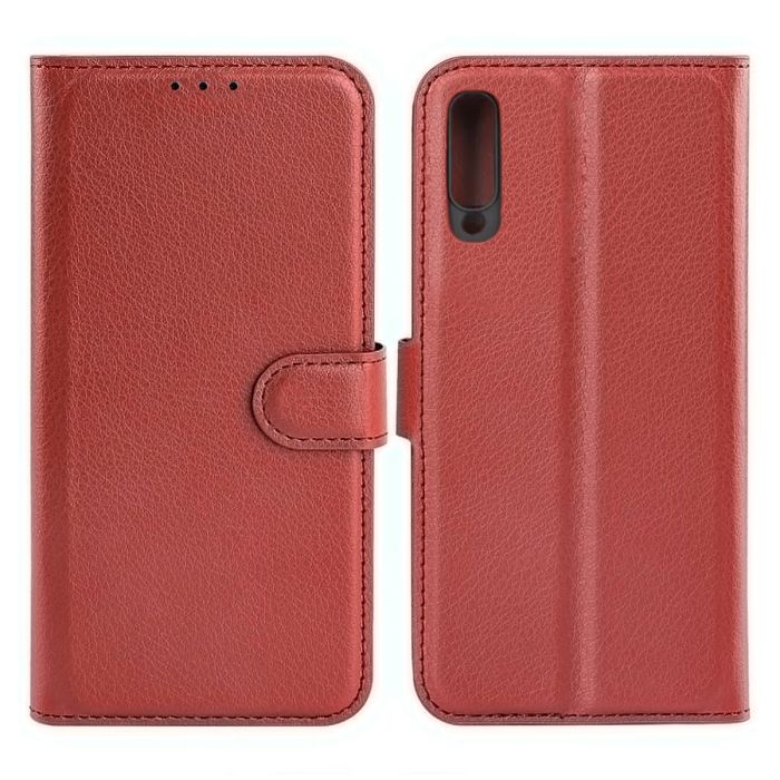 Samsung Galaxy A50s Plånboksfodral med Stativ - Brun- G-SP.se