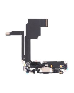 iPhone 15 Pro Max Laddkontakt med Flexkabel - Vit