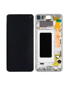 Samsung Galaxy S10 Skärm med LCD Display Original - Vit- G-SP.se