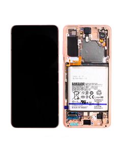 Samsung Galaxy S21 5G Skärm med LCD Display Original + Batteri Original - Violett- G-SP.se