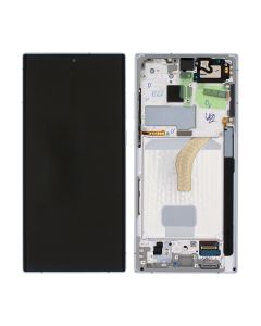 Samsung Galaxy S22 Ultra Skärm med LCD Display Original - Vit- G-SP.se