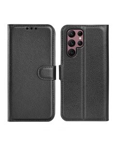 Samsung Galaxy S23 Ultra Plånboksfodral med Stativ - Svart- G-SP.se