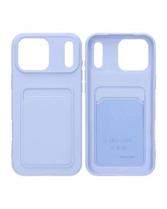 Mobilskal Silikon med Korthållare för iPhone 17 Pro - Lila