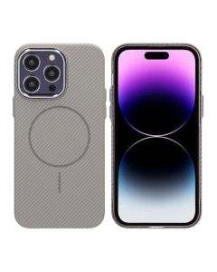 iPhone 14 Pro Mobilskal Carbonmönstrad - Grå