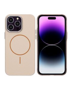 iPhone 14 Pro Mobilskal Carbonmönstrad - Guld