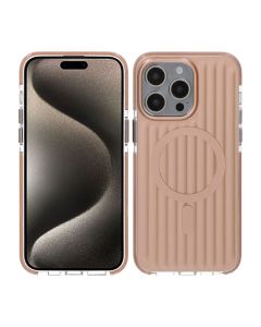 Mönstrat TPU Skal till iPhone 15 Pro med MagSafe - Guld