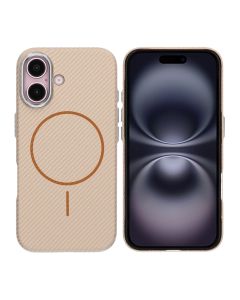 iPhone 16 Mobilskal Carbonmönstrad - Guld