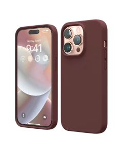 Rvelon Mobilskal Silikon MagSafe för iPhone 14 Pro - Brun