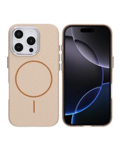 iPhone 16 Pro Mobilskal Carbonmönstrad - Guld