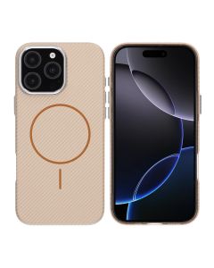 iPhone 16 Pro Max Mobilskal Carbonmönstrad - Guld