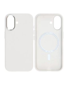 Mobilskal konstläder med Magsafe för iPhone 17 - Vit