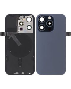 iPhone 15 Pro Baksida Glas Komplett OEM - Titanblå