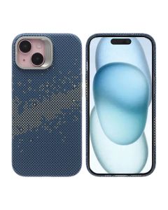 iPhone 15 Skal med Magsafe och Utfällbart Stativ - Blå/Guld