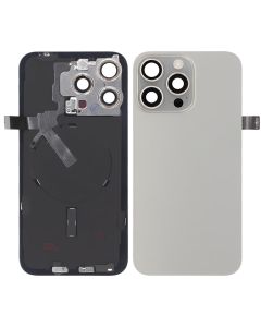 iPhone 15 Pro Max Baksida Glas Komplett OEM - Naturlig Titan