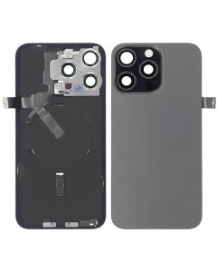 iPhone 15 Pro Max Baksida Glas Komplett OEM - Titansvart