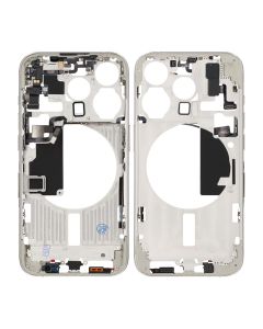 iPhone 15 Pro Mittenram med smådelar OEM - Titanvit