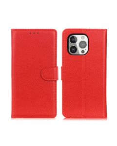 iPhone 13 Pro Max Plånboksfodral med Stativ - Röd- G-SP.se