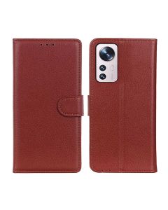 Xiaomi 12 Pro Plånboksfodral med Stativ - Brun- G-SP.se