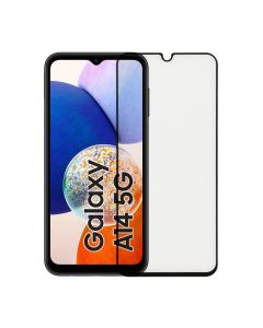 Skärmskydd Samsung Galaxy A14 (4G/5G) - 3D Härdat Glas - Svart (miljö)- G-SP.se