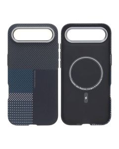 Mobilskal Aramidfiber för iPhone Air - Blå med rutnät