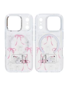 Skal Magsafe till iPhone 17 Pro Max - Transparent med rosett